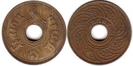 moneda Thailand Siam 1 satang 1935 moneda Thailand Siam 1 satang 1935