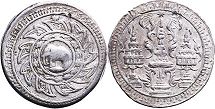 moneda Thailand Siam 1 fuang 1860 moneda Thailand Siam 1 fuang 1860