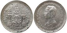 moneda Thailand Siam 1 fuang 1908 moneda Thailand Siam 1 fuang 1908