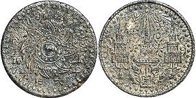 moneda Thailand Siam 1 solot 1862 moneda Thailand Siam 1 solot 1862