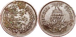 moneda Thailand Siam 1 solot 1874 moneda Thailand Siam 1 solot 1874