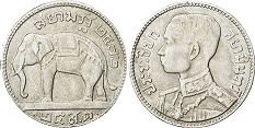 moneda Thailand Siam 25 satang 1929 moneda Thailand Siam 25 satang 1929