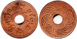 moneda Thailand 1 satang 1920 moneda Thailand 1 satang 1920